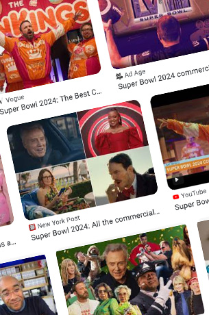Cropped picture of SuperBowl commercials to describe how borrowed interest works